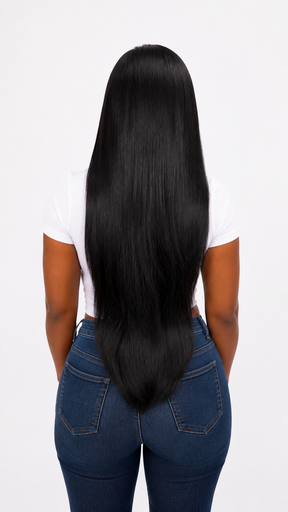 Unshaken Human Hair Blend Lace Front Wig - 30in Silky Straight 13×6 HD Lace, Glueless, Heat Resistant image 3