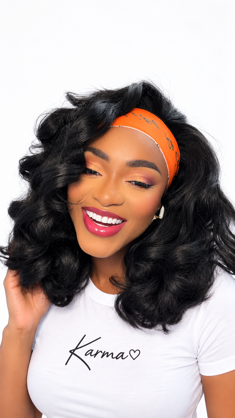 Rich Auntie - 16 inches Curly Headband Wig image 0