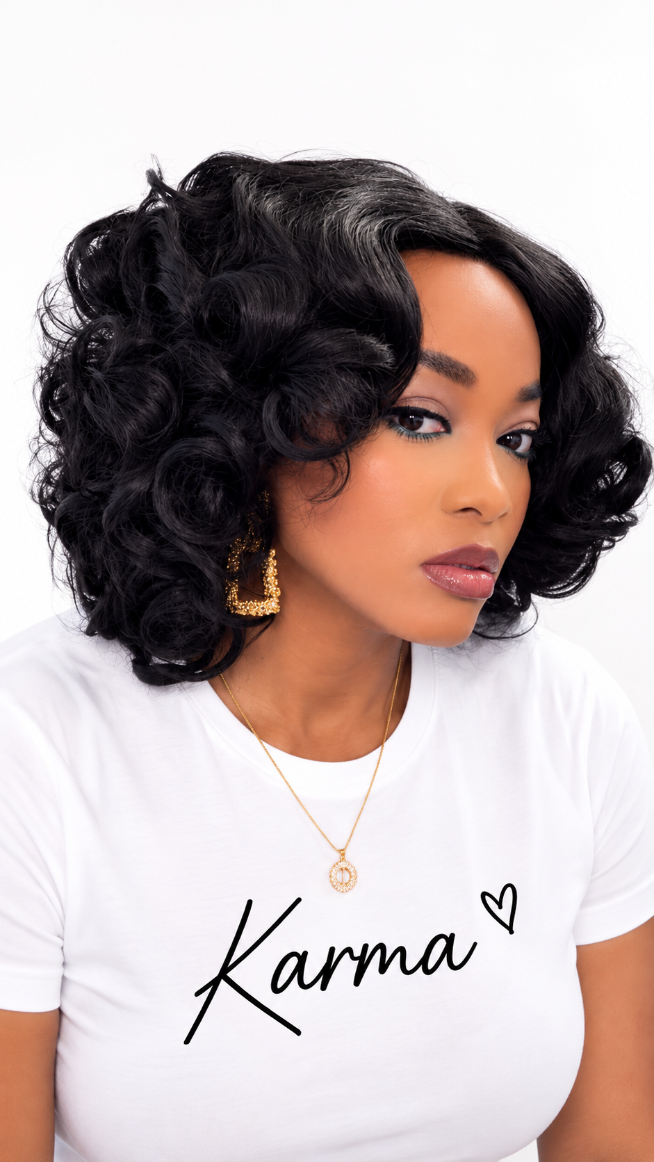 DIVINE ✨  14” Human Hair Blend Wear & Go Wig image 4