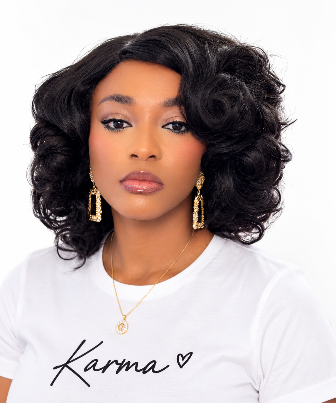 DIVINE ✨  14” Human Hair Blend Wear & Go Wig image 3