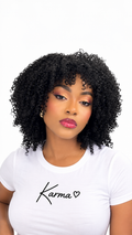 Crowned | Luxury Afro Kinky Curly Wig with Bangs image 0