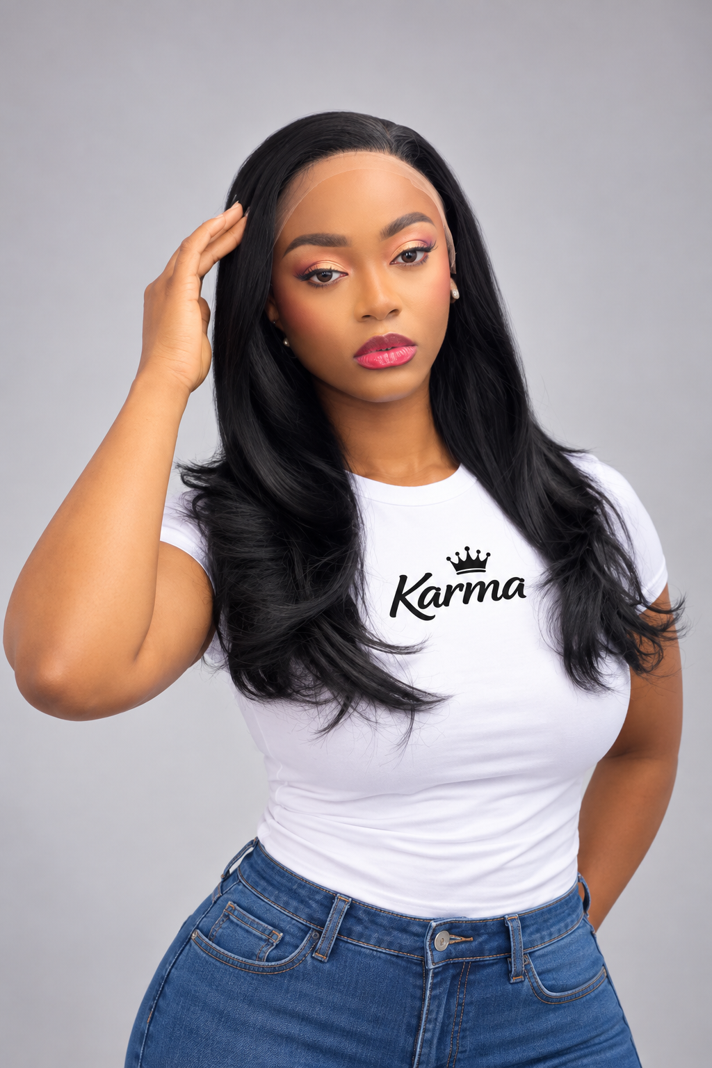 Thrive | Layered Body Wave 13×4 HD Human Hair Blend Lace Front Wig image 3