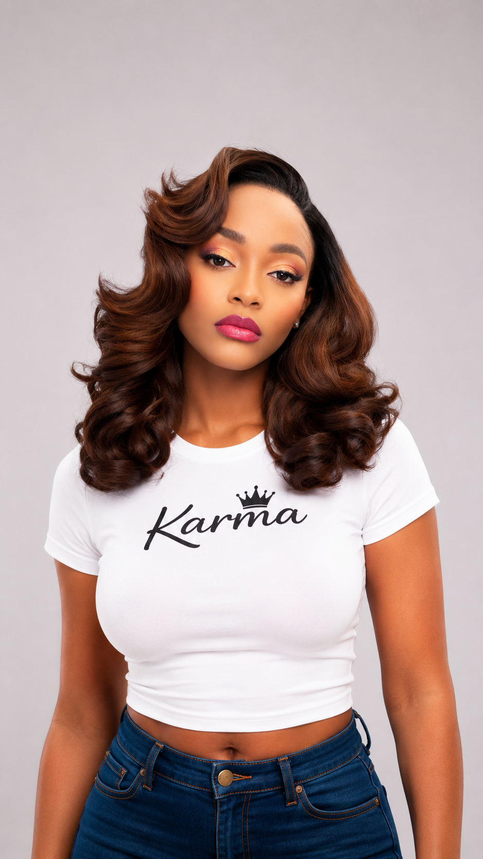 Ignite Female 13×4 HD Human Hair Blend Lace Front Wig image 1