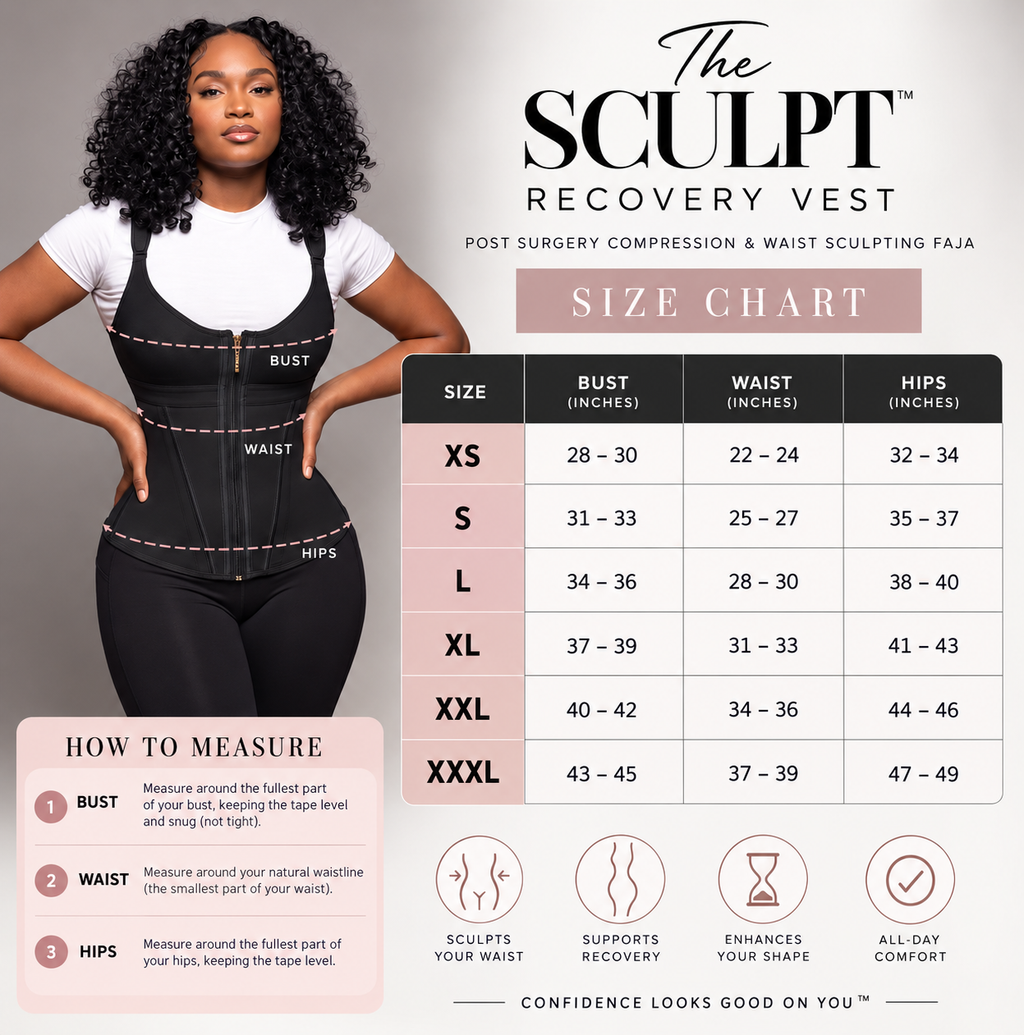 The Sculpt Recovery Vest™ | Post Surgery Compression & Waist Sculpting Faja